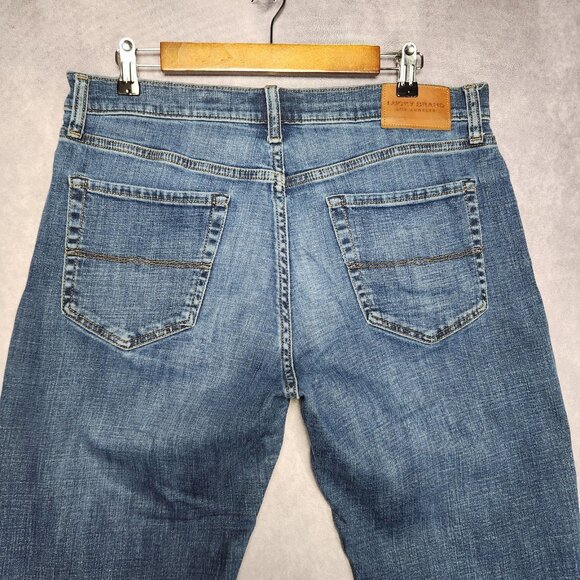 Lucky Brand 121 Slim Straight Jeans Mens 34x32 Blue Denim Stretch Classic Casual - Picture 3 of 16